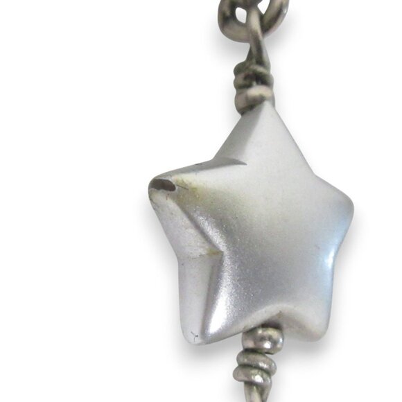 CHANEL Silver Pearl Logo Earrings - Picture 5 of 8